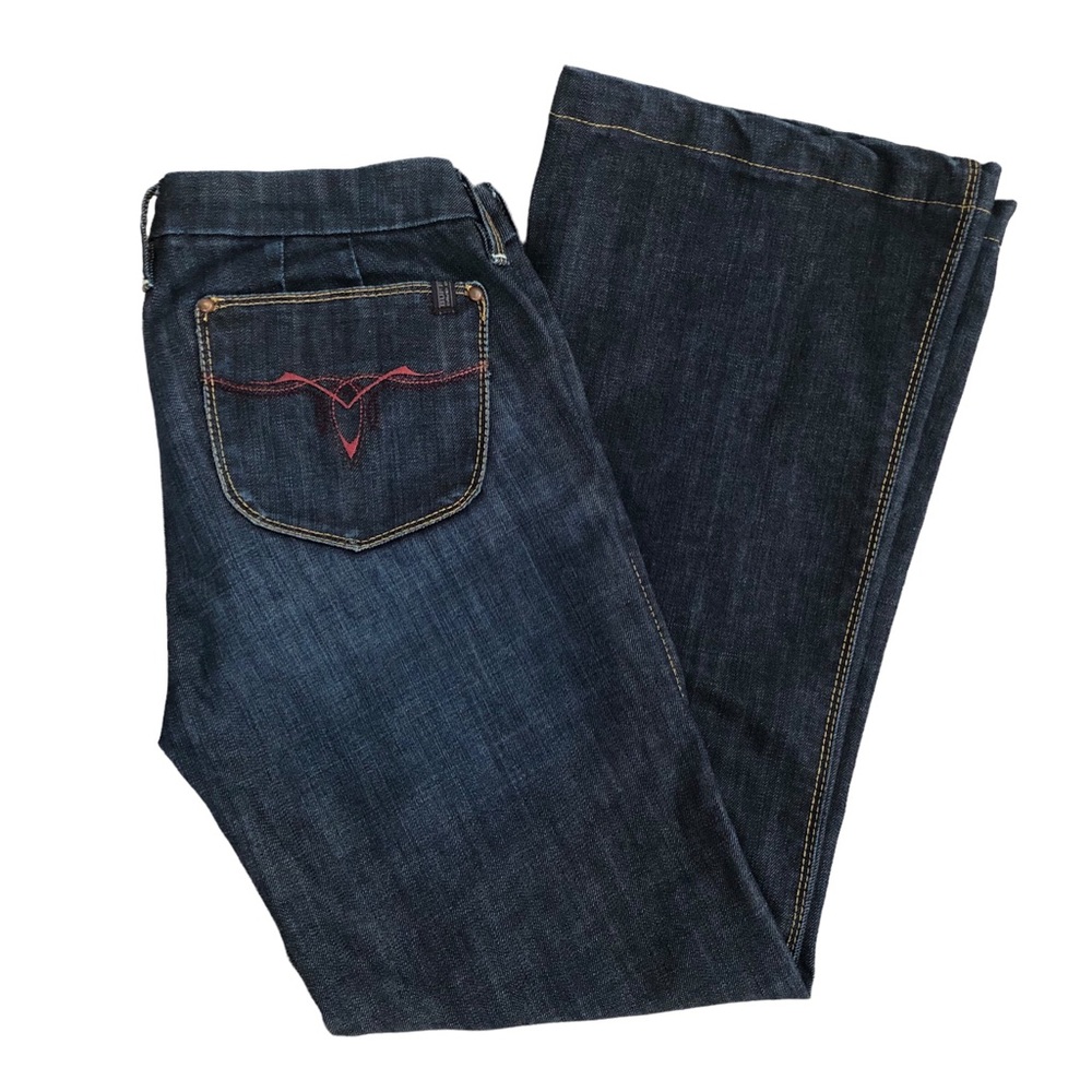 Buffalo David Bitton Dolly Flare Low Rise Blue Jeans Size 30
